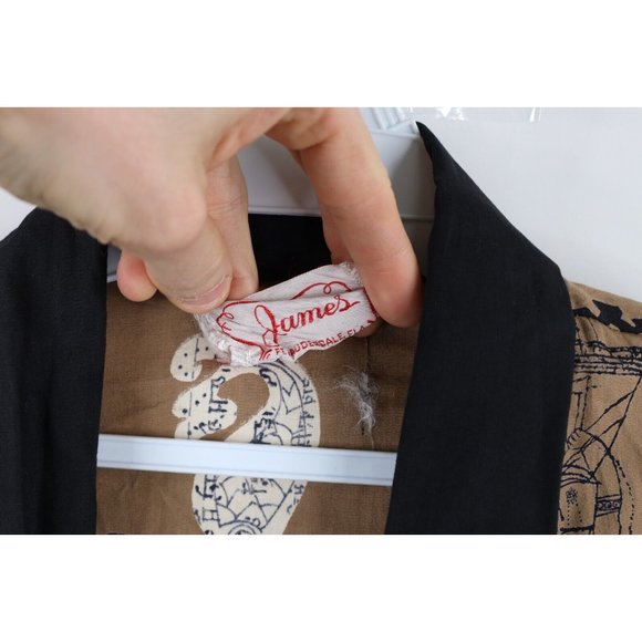 Vintage 70s Streetwear Womens Size XL Short Sleeve Belted Bath Robe Loungewear - Picture 4 of 9